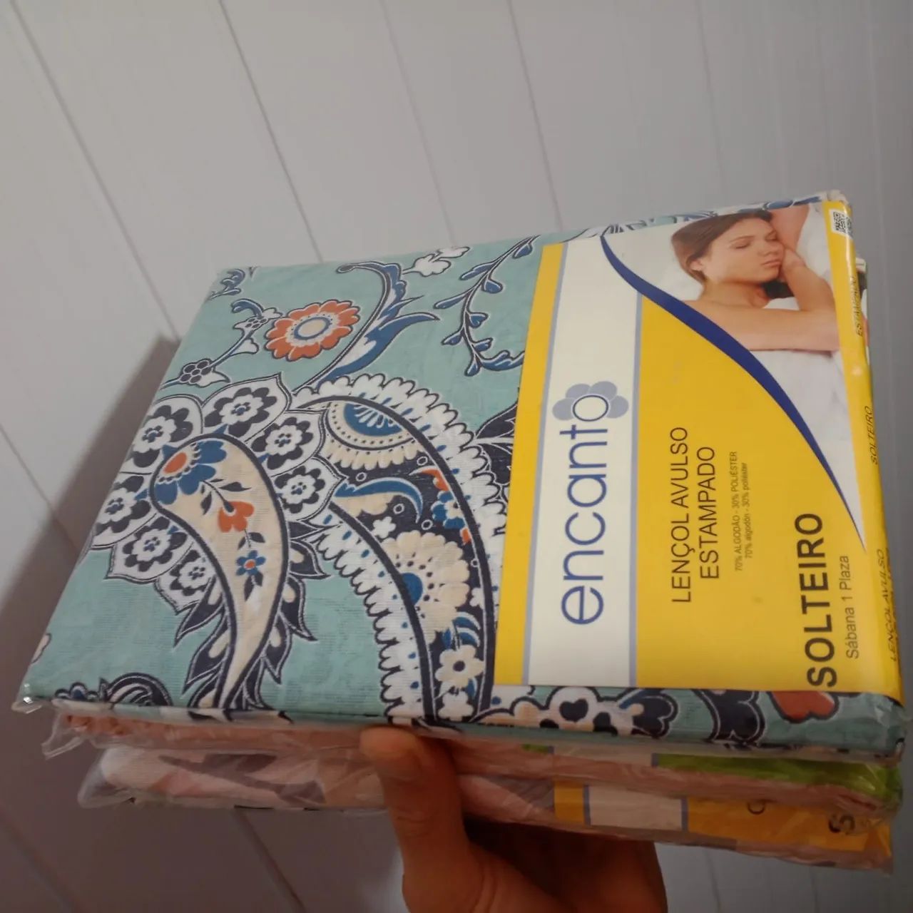 Lençol casal Lençol Solteiro lençol com elástico lençol de algodão lençol com estampa  - Foto 2