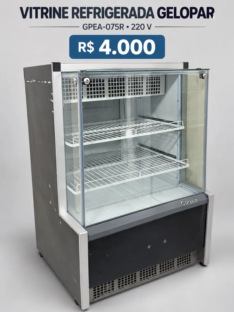 Vendo vitrine refrigerada Gelopar seminova 