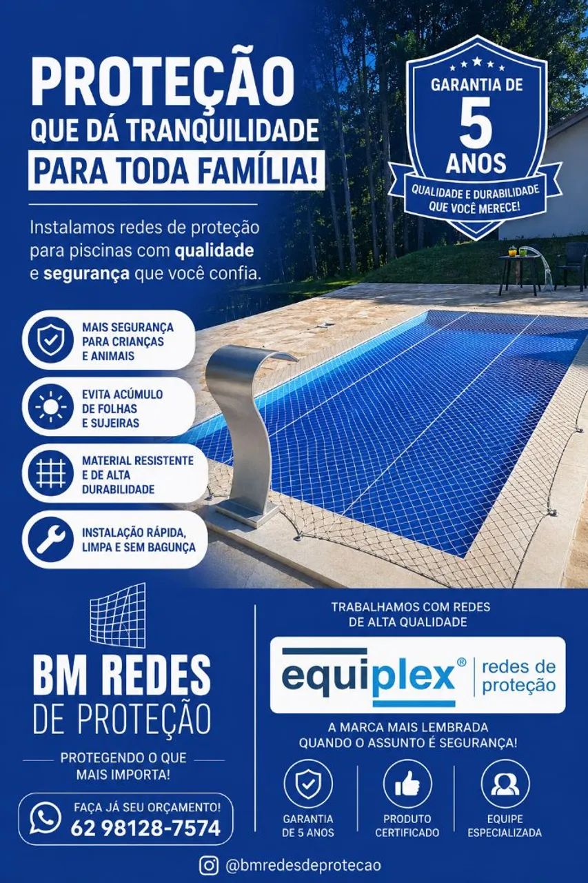 Instalação de Tela de Proteção para Piscina 