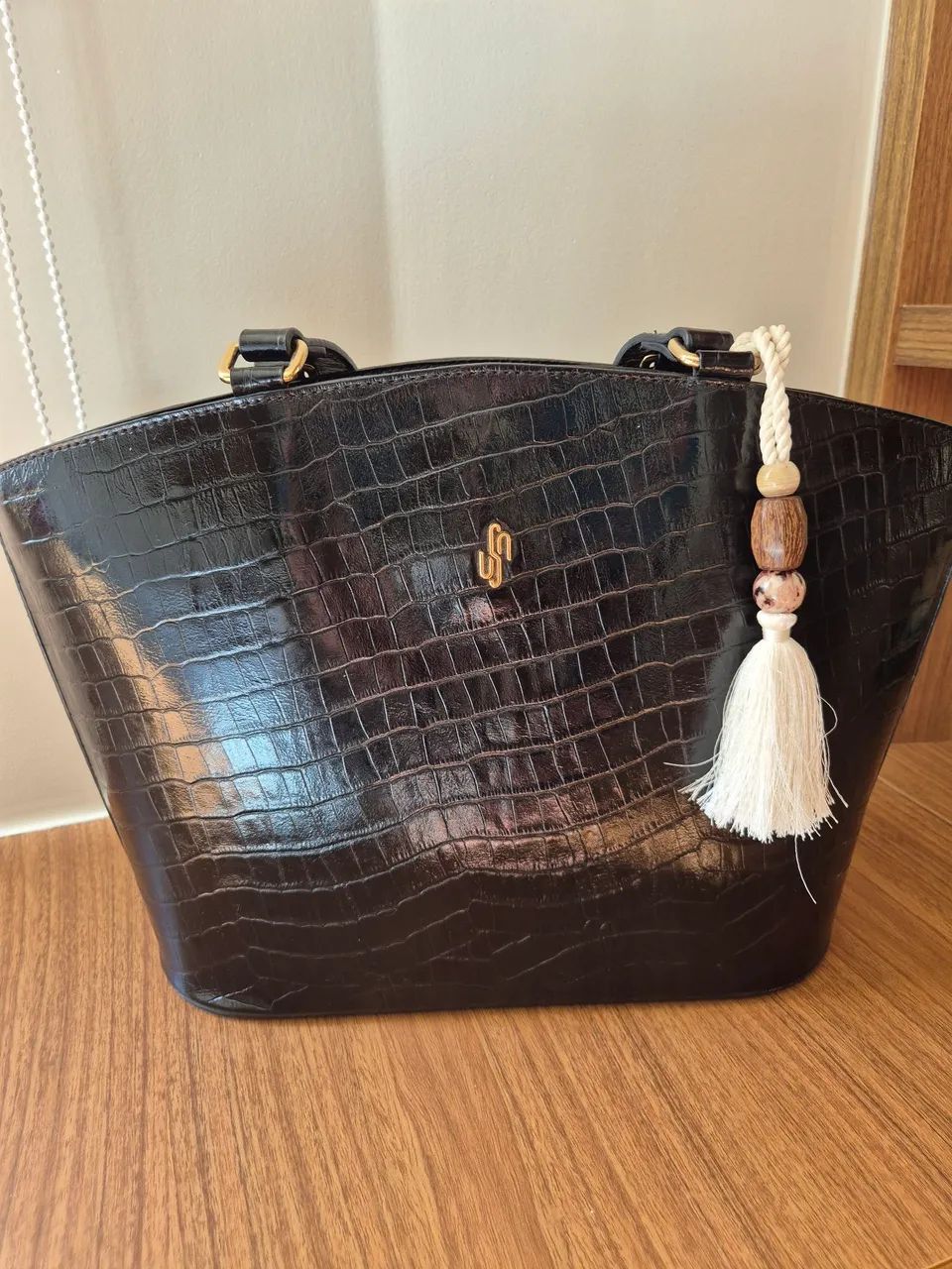 Bolsa tote 100% couro - usaflex 