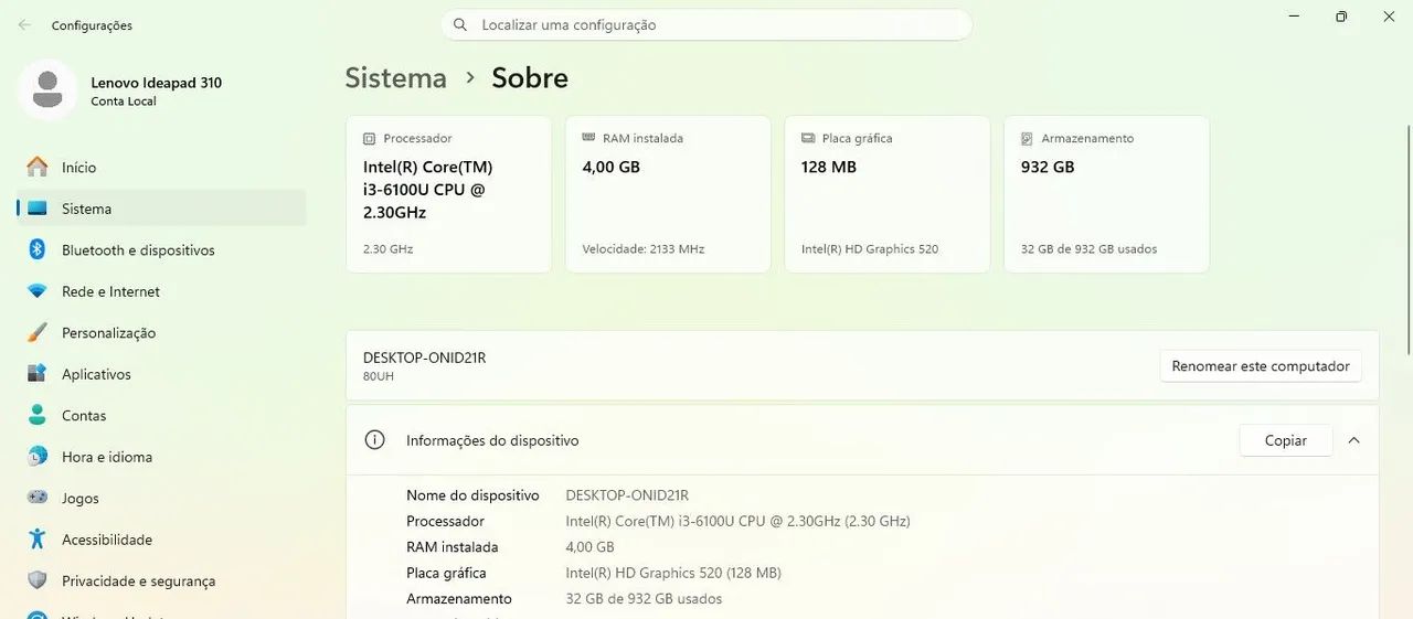 Notebook Lenovo Ideapad 310 - Foto 2