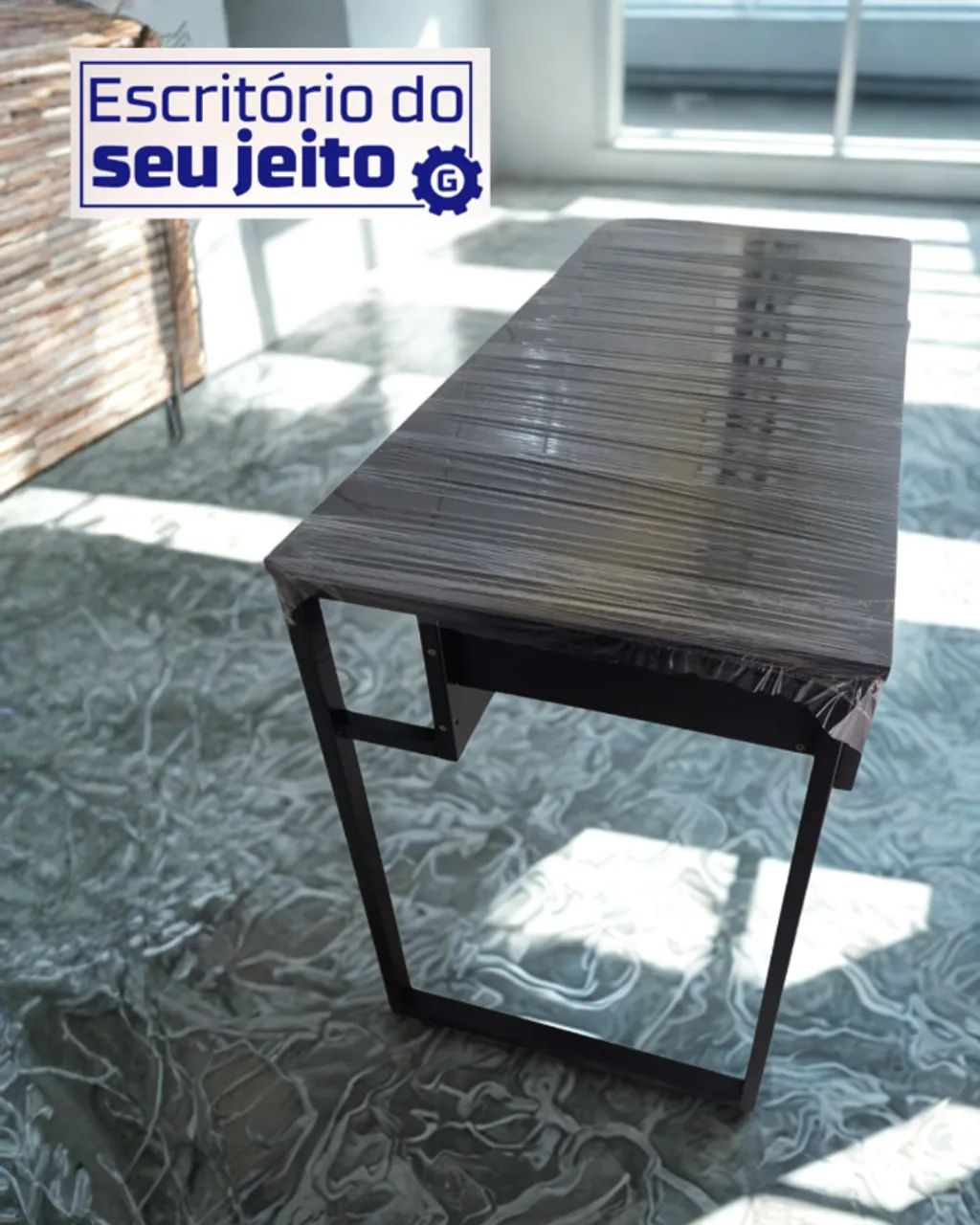 Mesa para Computador 1,1m REFORÇADA NOVA Multiuso Notebook de Escritório Gamer Birô Office - Foto 3