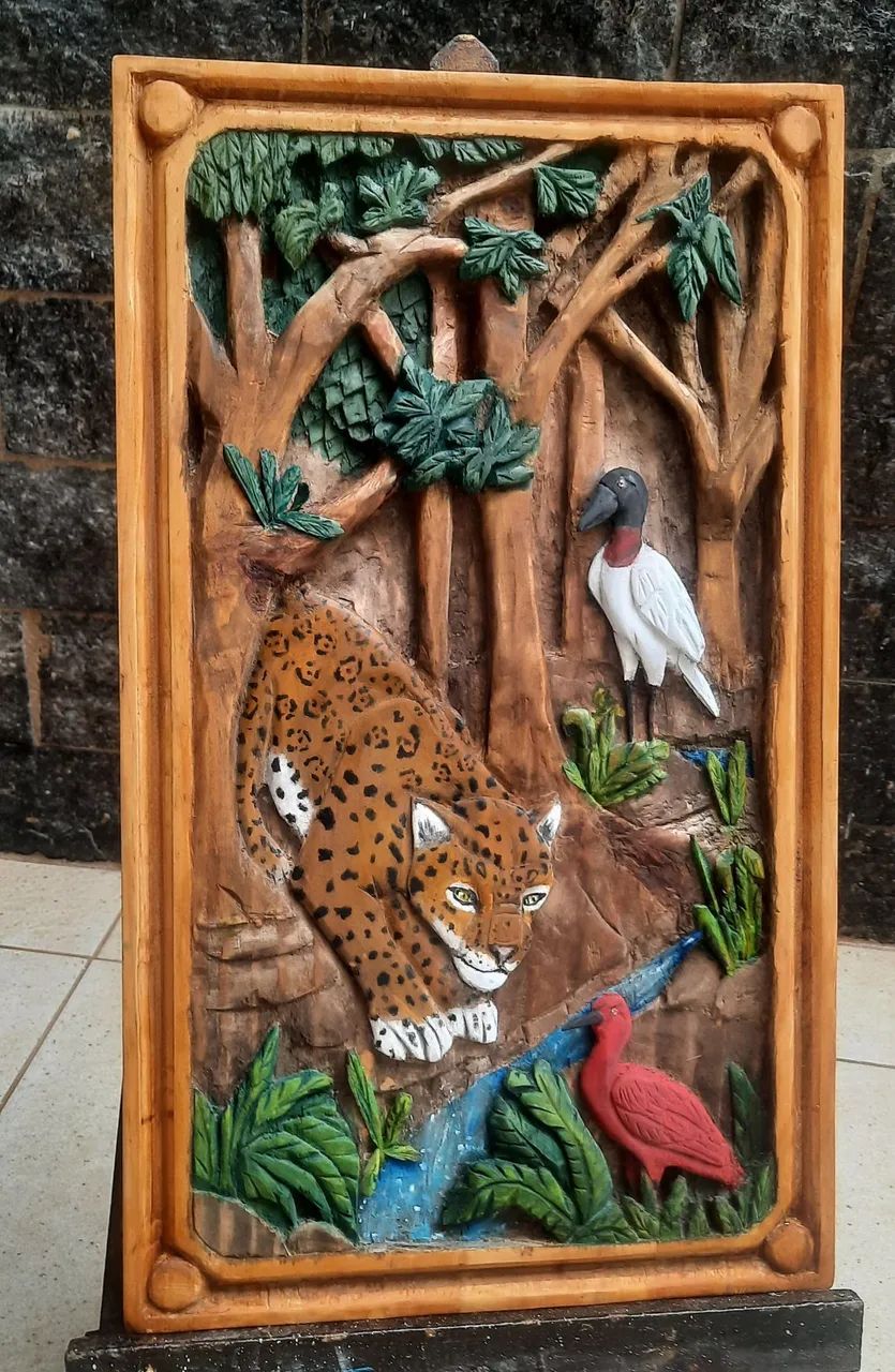 Quadro rustico em madeira