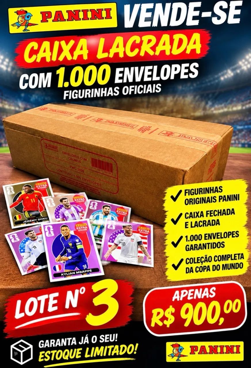 Caixa lacrada Panini lote ?3
