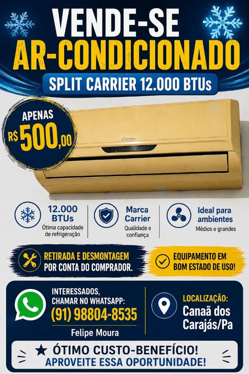 Central de ar 12 mil BTUs 