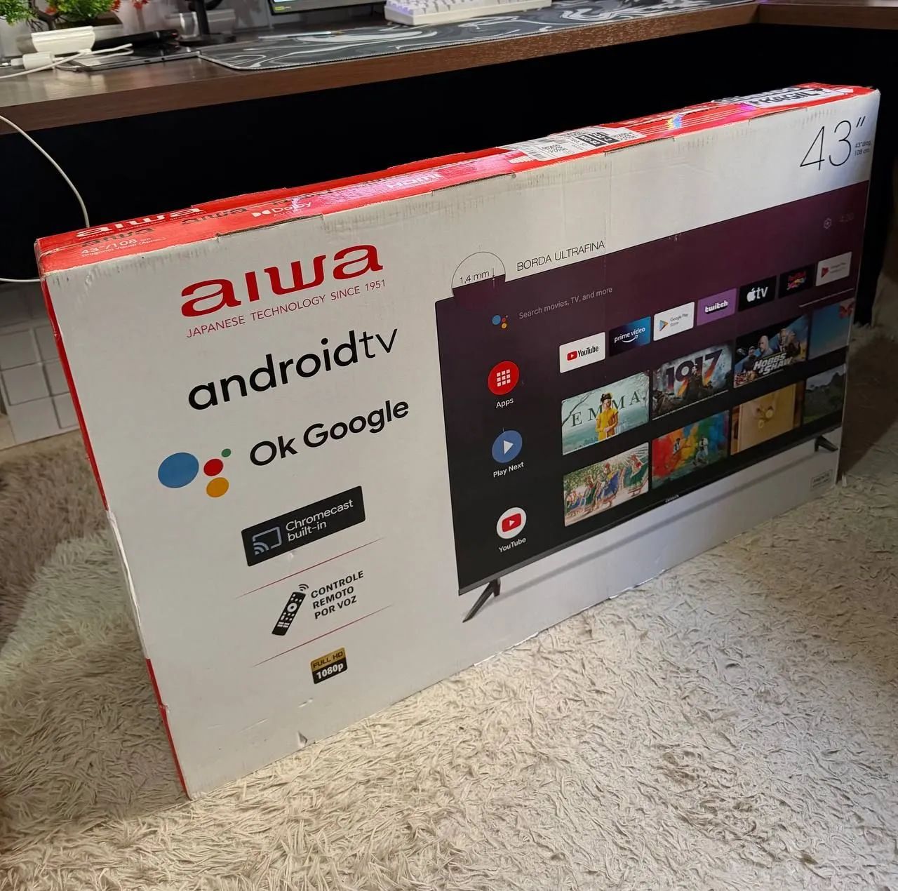 Smartv 43 polegadas AIWA full Hd Dled nova na caixa lacrada  - Foto 4