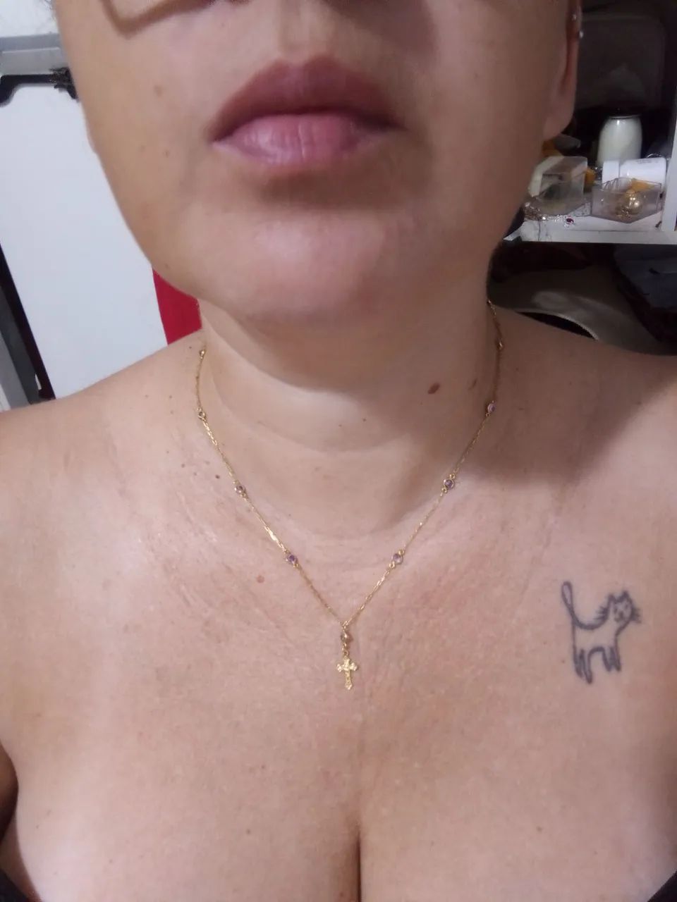 Corrente de ouro 18k com pedras de ametistas  - Foto 4