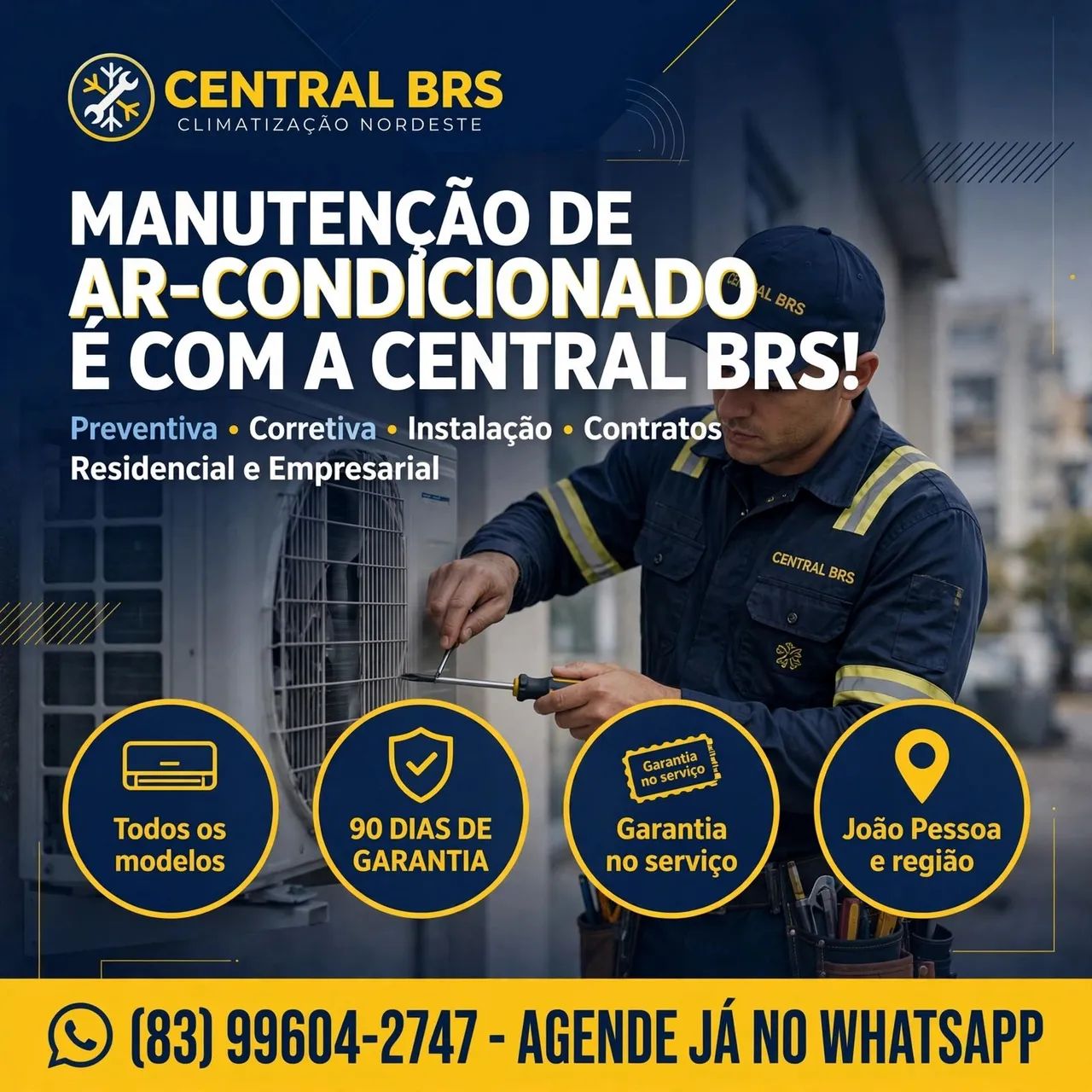 Ar-condicionado e serviço 