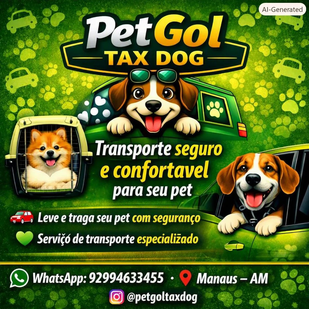 Serviço de transporte pet personalizado