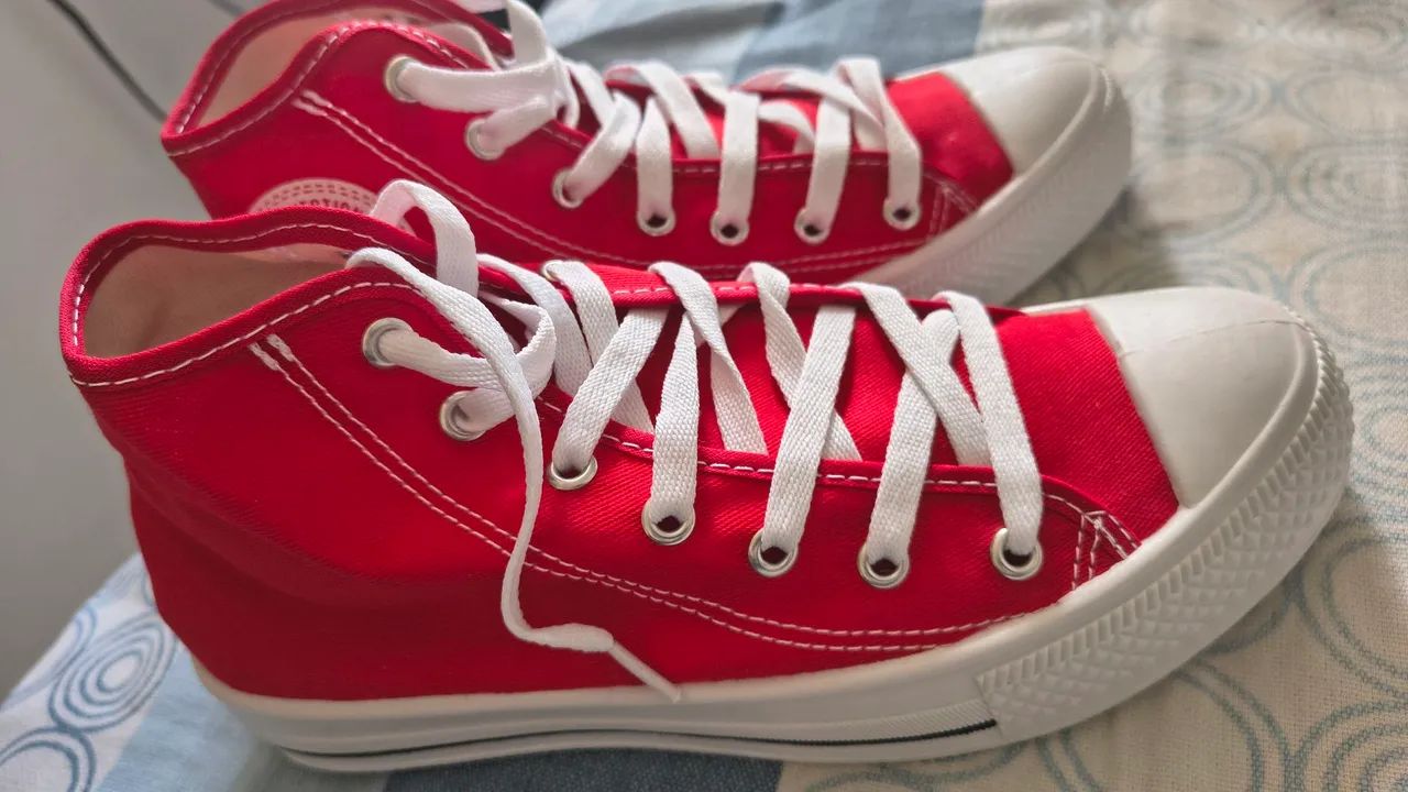 Tênis vermelho feminino  - Foto 3