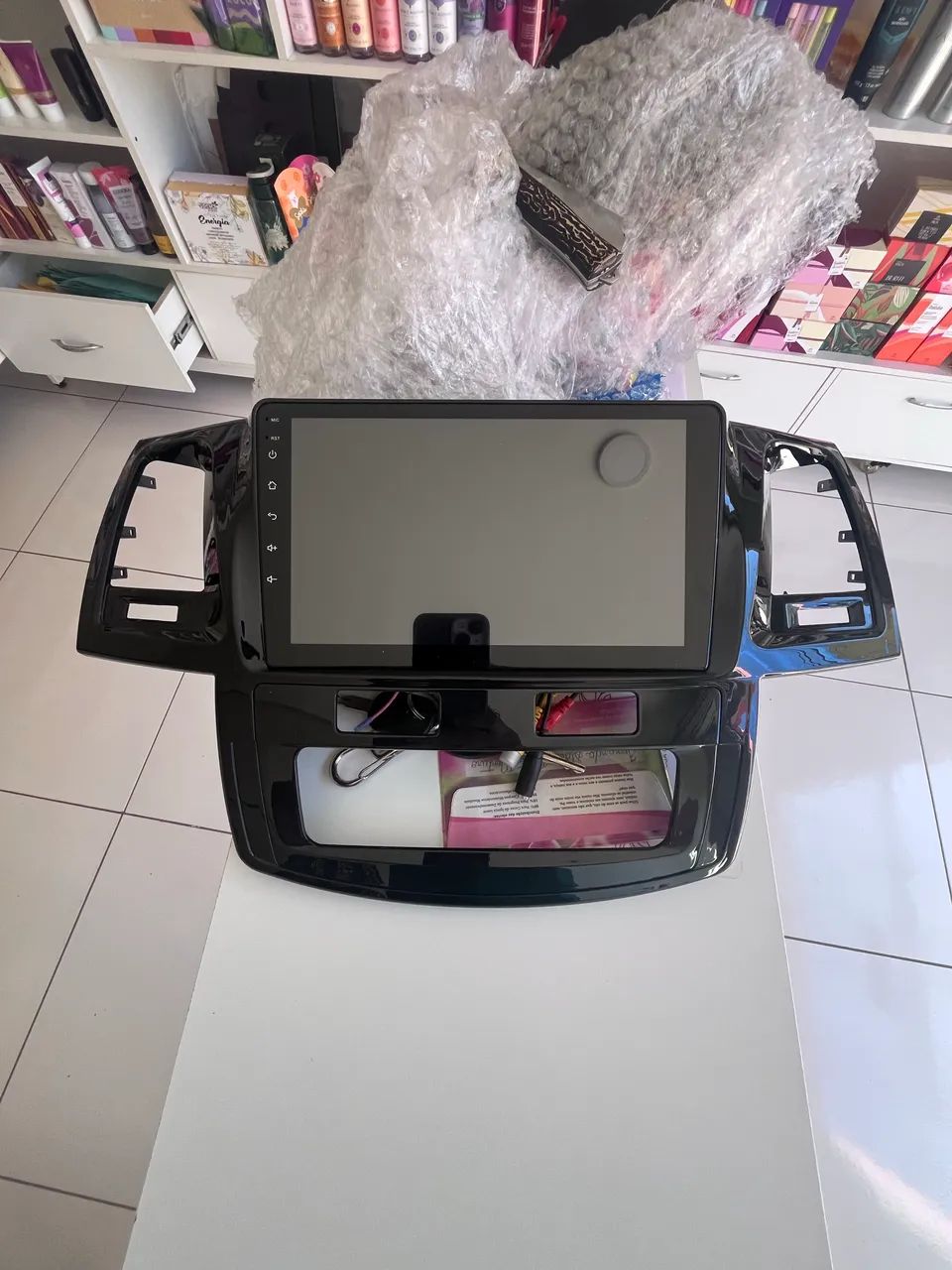 Central multimídia 9 polegadas com moldura. Toyota Hilux 2012 a 2015 - Foto 3