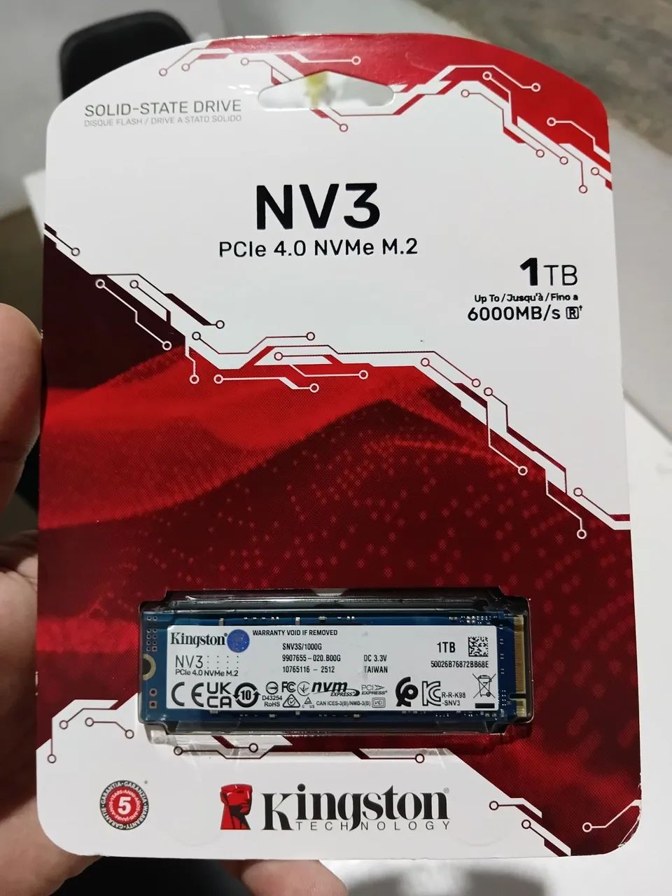 SSD NVMe M.2 1TB NV3 PCIe 4.0 Kingston Original Lacrado - Foto 6