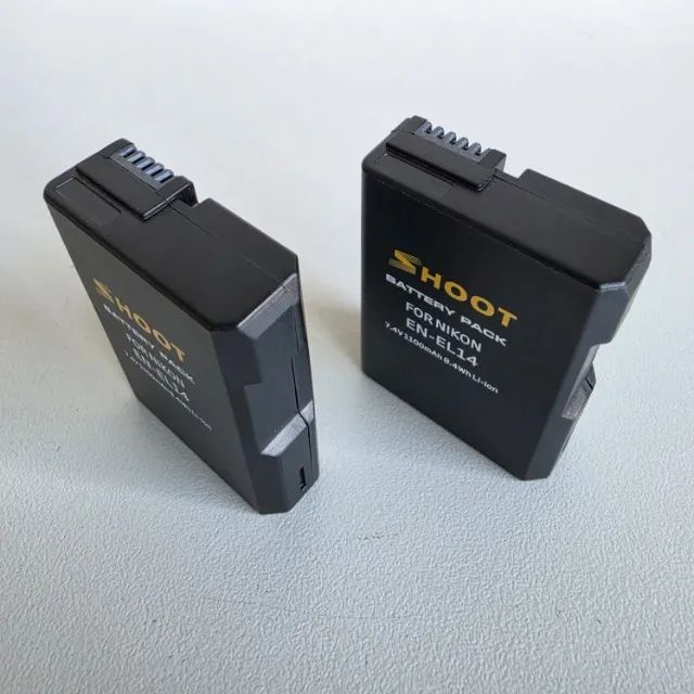 Kit com duas baterias para Nikon EN-EL14 - 1100mAh - Foto 4