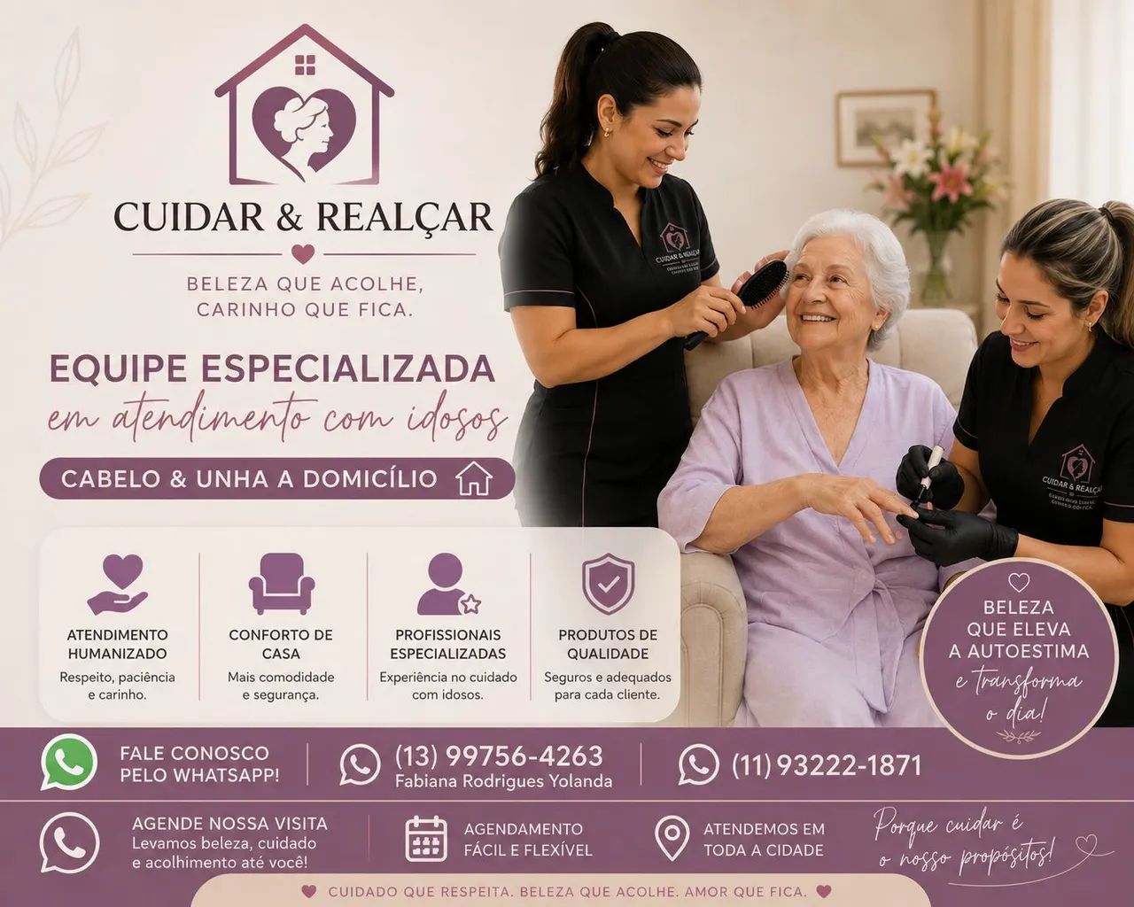 cuidar e realçar 