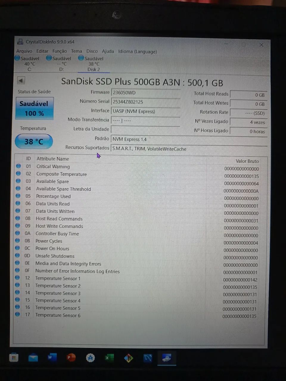 SSD Nvme SanDisk 500GB - Foto 3