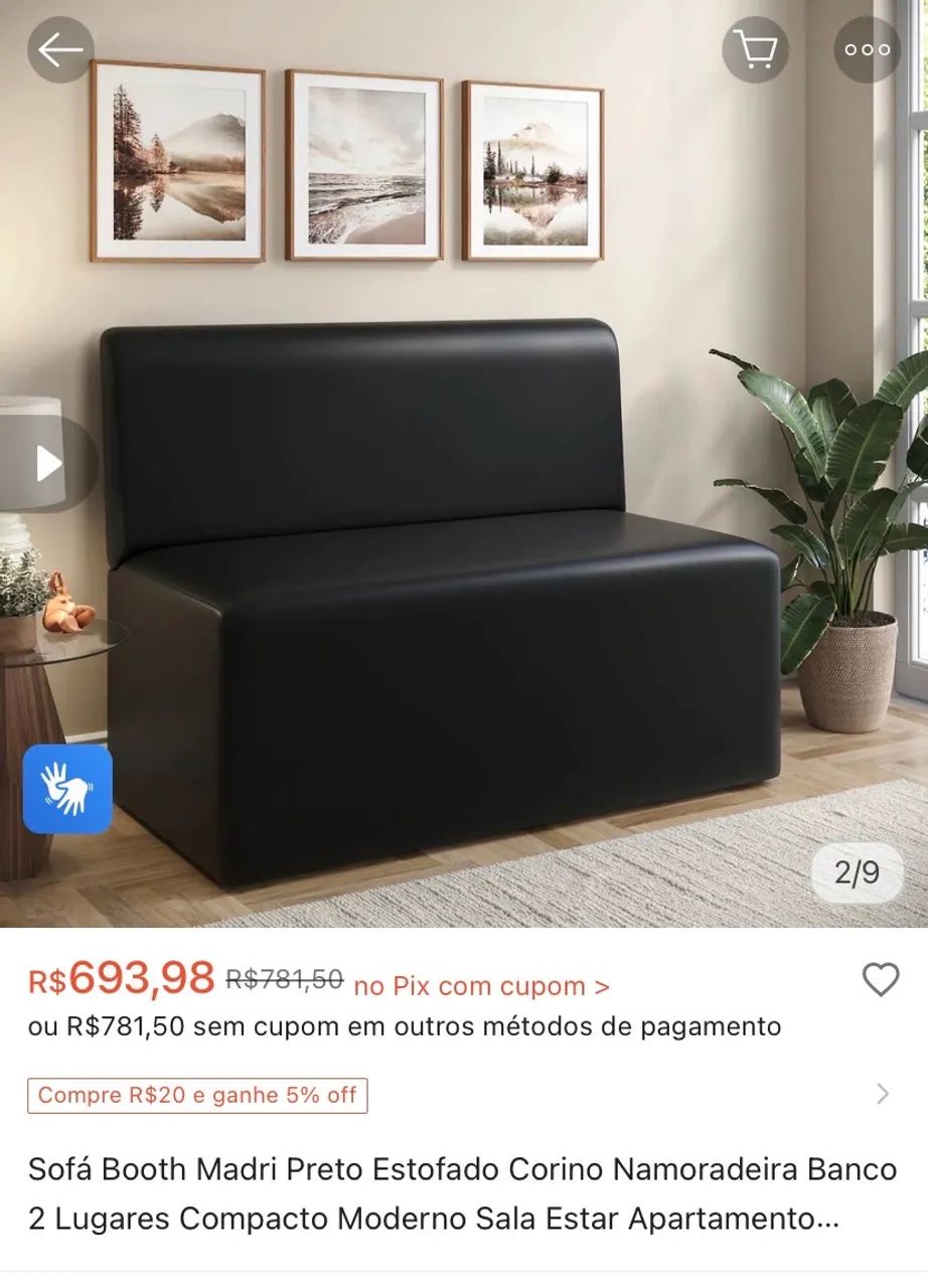 Sofá 2 lugares para bar  - Foto 3