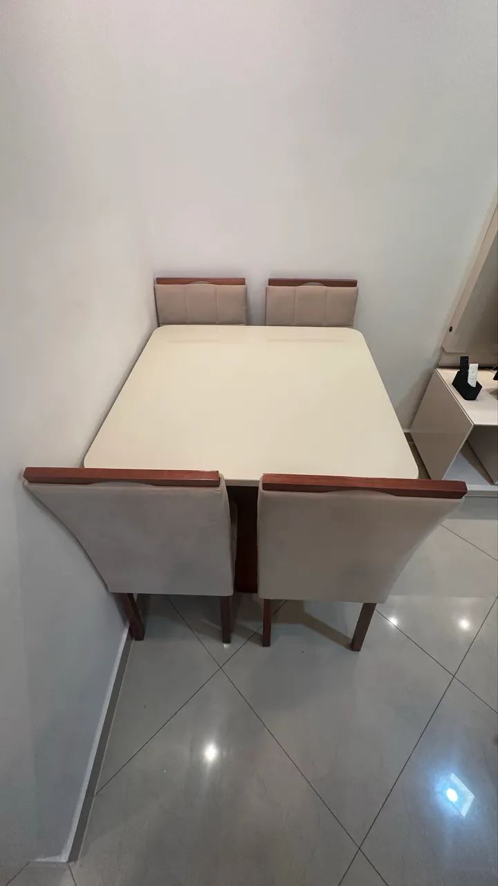 Mesa jantar, off white 4 lugares  - Foto 3