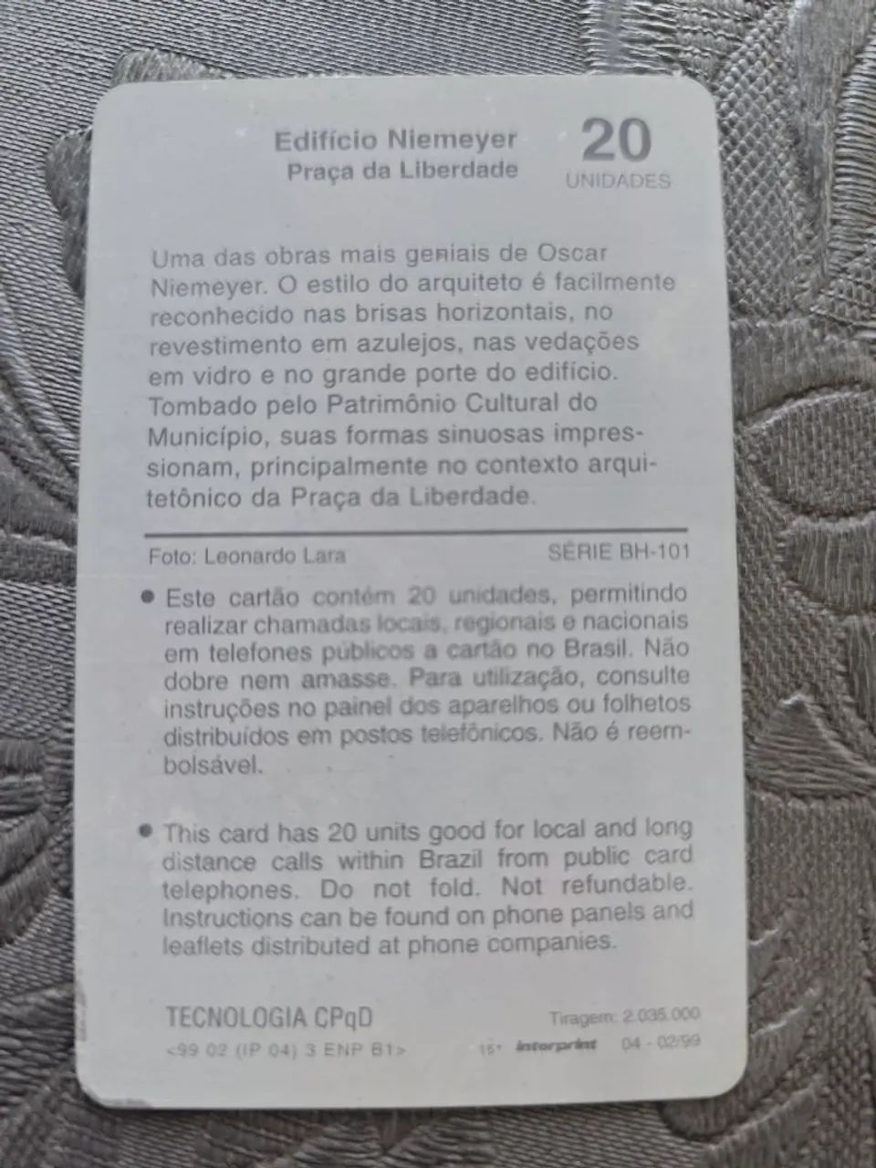 Cartão telefônico  - Foto 2