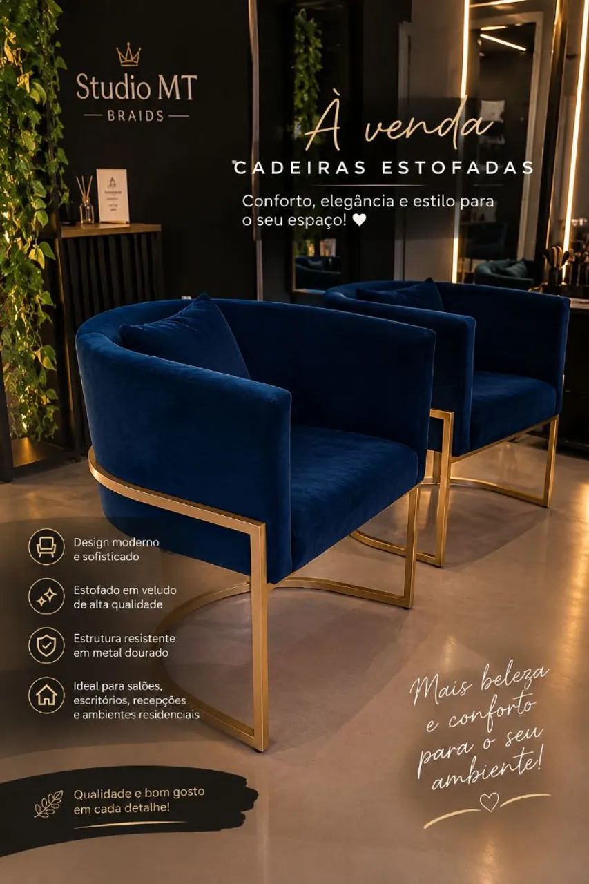 Poltronas aveludadas 
