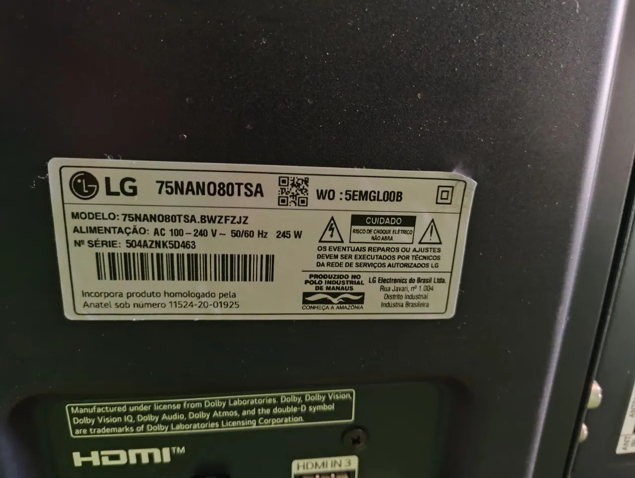 Tv LG 75 polegadas nova com a tela quebrada leiam o anúncio  - Foto 2