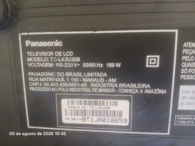 TV Panasonic 42" LCD - TC-L42U30B - Funcionando Perfeitamente - Foto 2