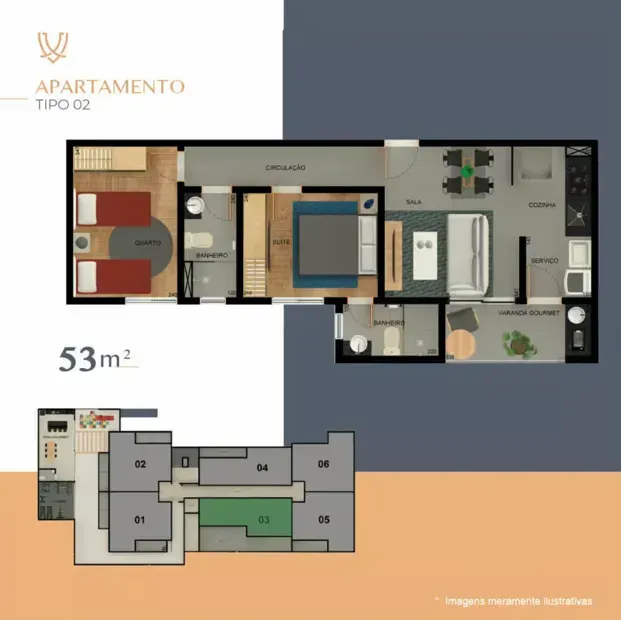 PLANTA 53m²