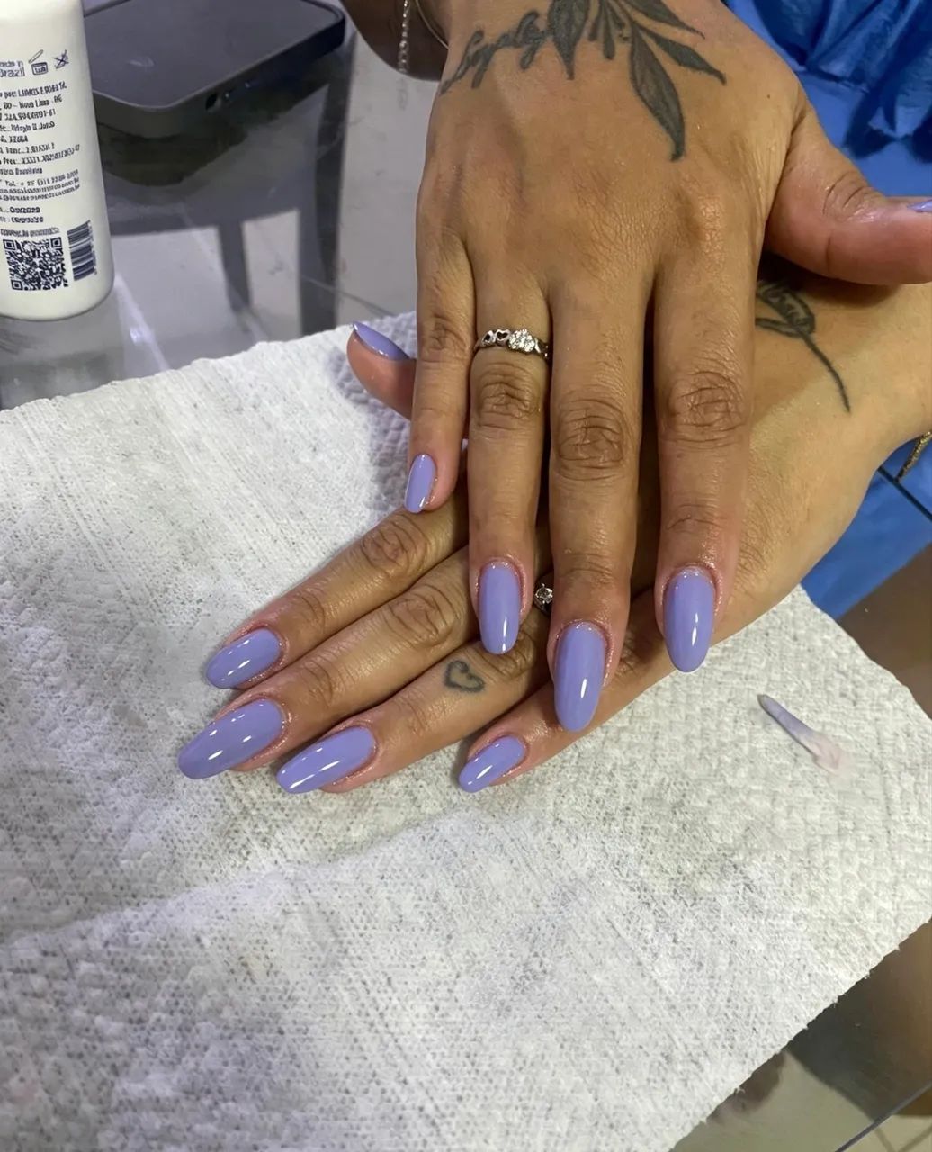 Manicure unha de gel unhas comum 