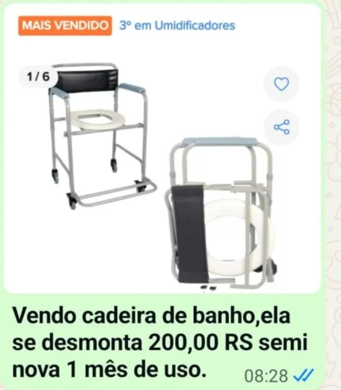 Cadeira de banho 1 mês de uso - Foto 2