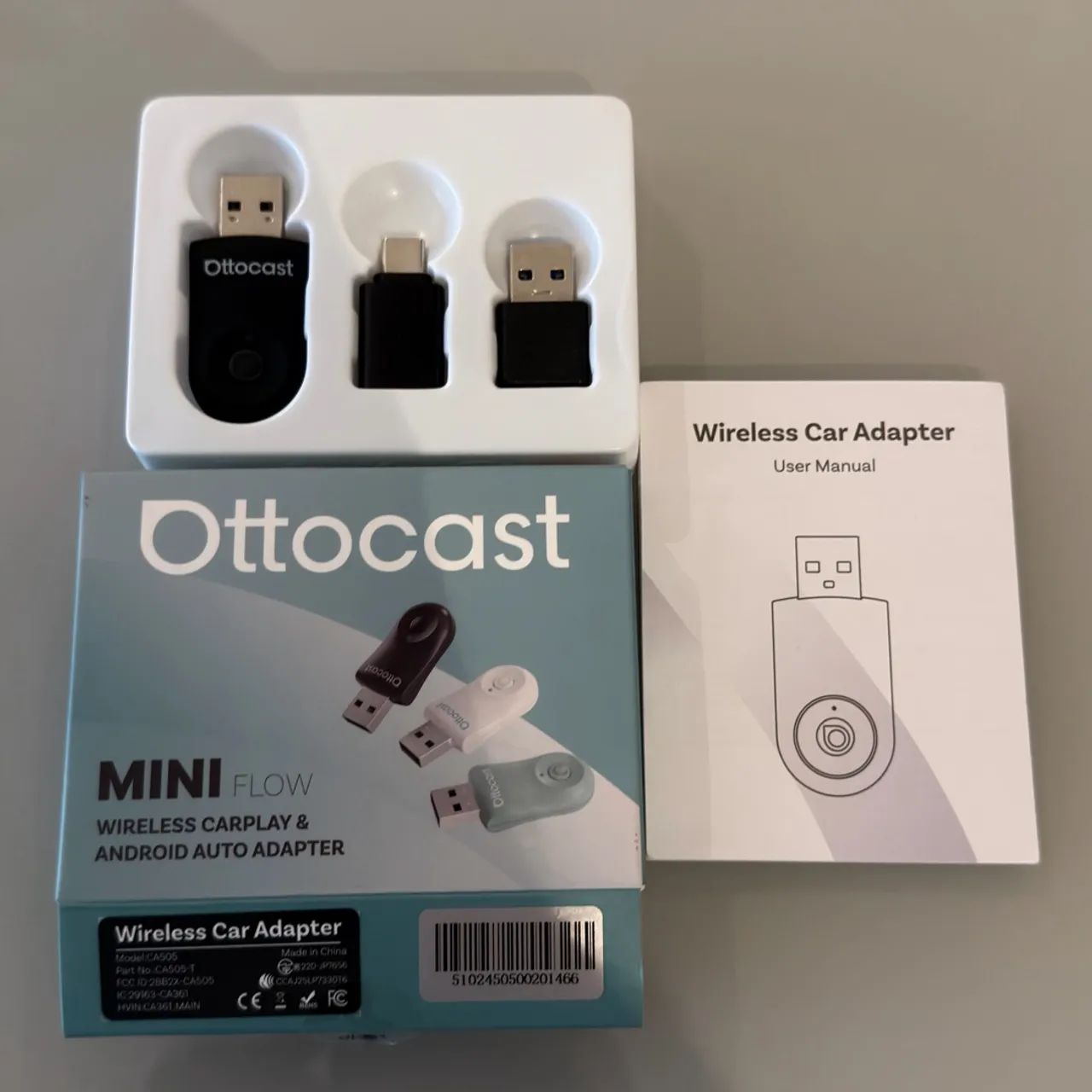 Adaptador Ottocast Mini Sem Fio Para Carplay/android Auto - Foto 5