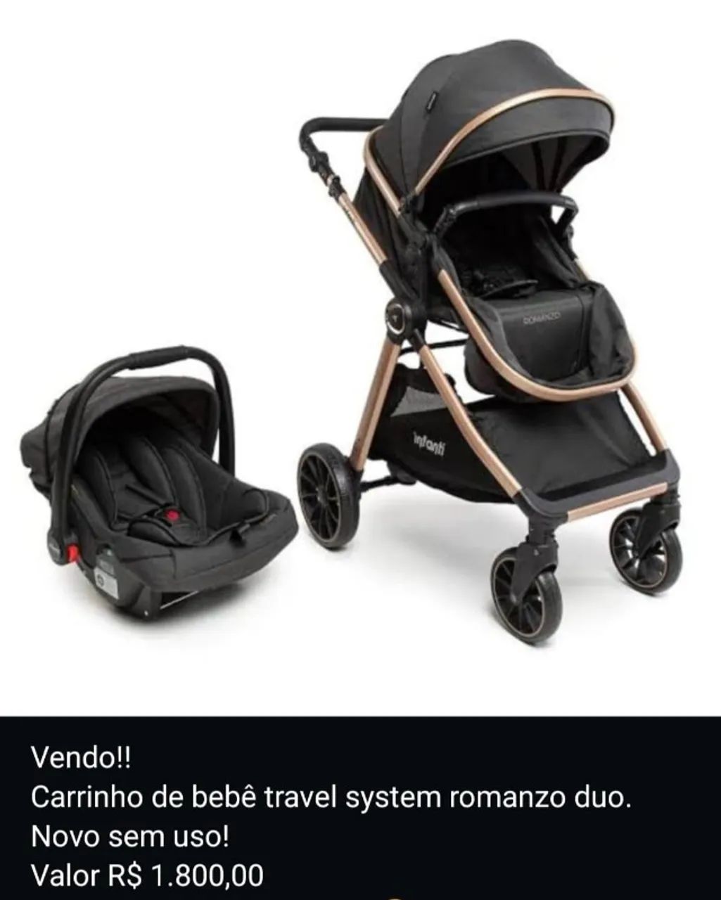 Carrinho de bebê travel system romanzo duo! - Foto 2
