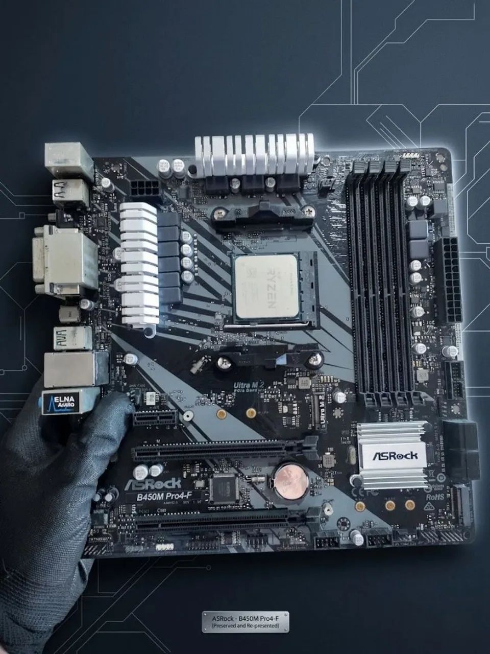 その他 B450 pro4 Ryzen5 3600X HyperX 16GB Placa Mãe ASRock B450 PRO4, Chipset B450, AMD AM4, mATX, DDR4
