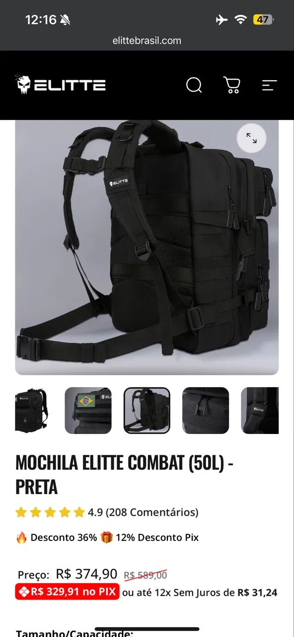 Mochila Tática Elite  - Foto 4