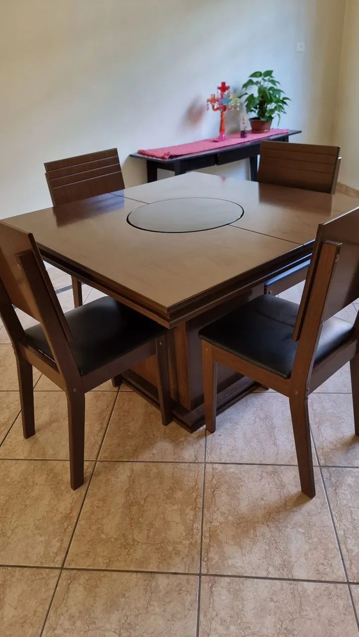 Mesa de jantar com centro giratório  - Foto 5