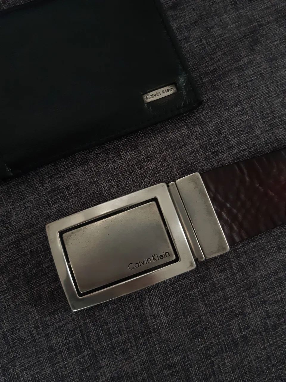 Kit cinto e carteira Calvin Klein couro legítimo  - Foto 4