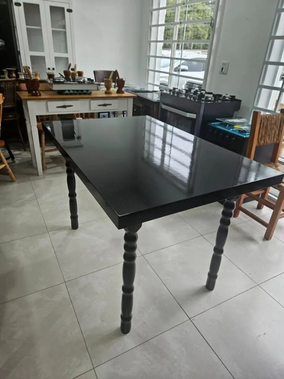 Super Promoção, Mesa Retangular Pés Torneados , Curupixa