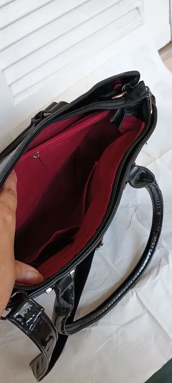 Bolsa Preta Verniz  - Foto 4