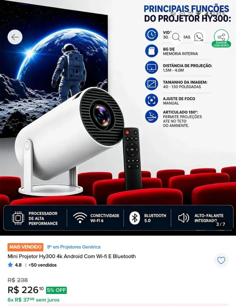 PROJETOR 4K - Foto 2