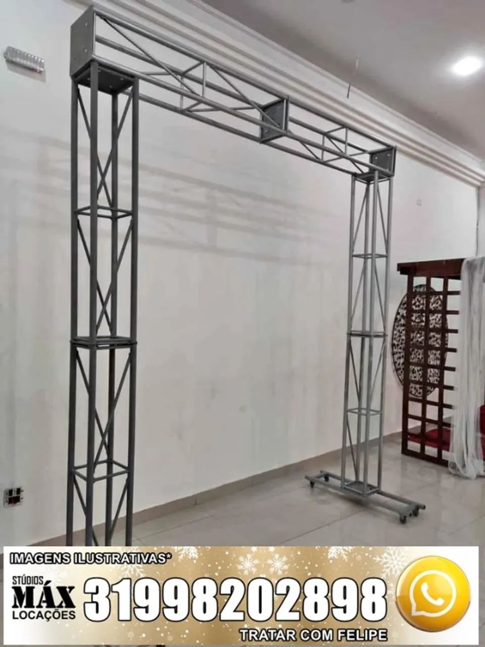 Aluguel de Treliça BoxTruss 2,5m x 3m para iluminação e publicidade - Foto 2