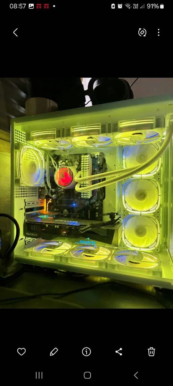 PC GAMER COMPLETO À VENDA - SETUP RGB BRANCO - Foto 4