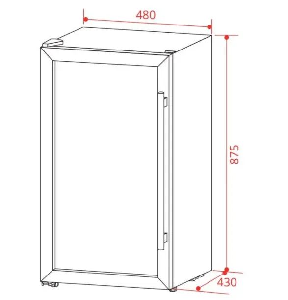 FRIGOBAR ELETTROMEC 85L FREESTANDING 220V FB-FS-85-XV-2ATA - Foto 3