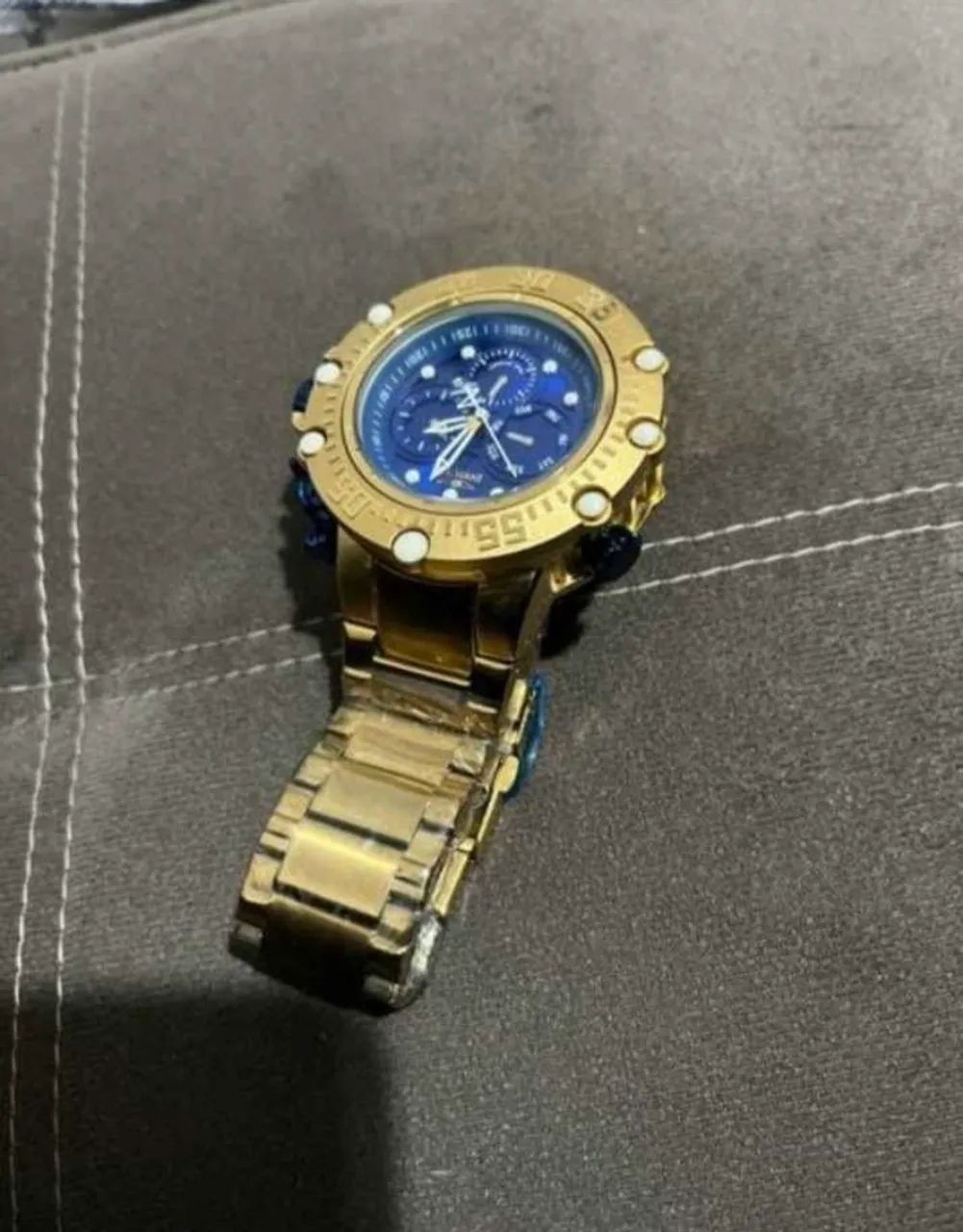 Relogio Invicta Fundo Azul Funcional