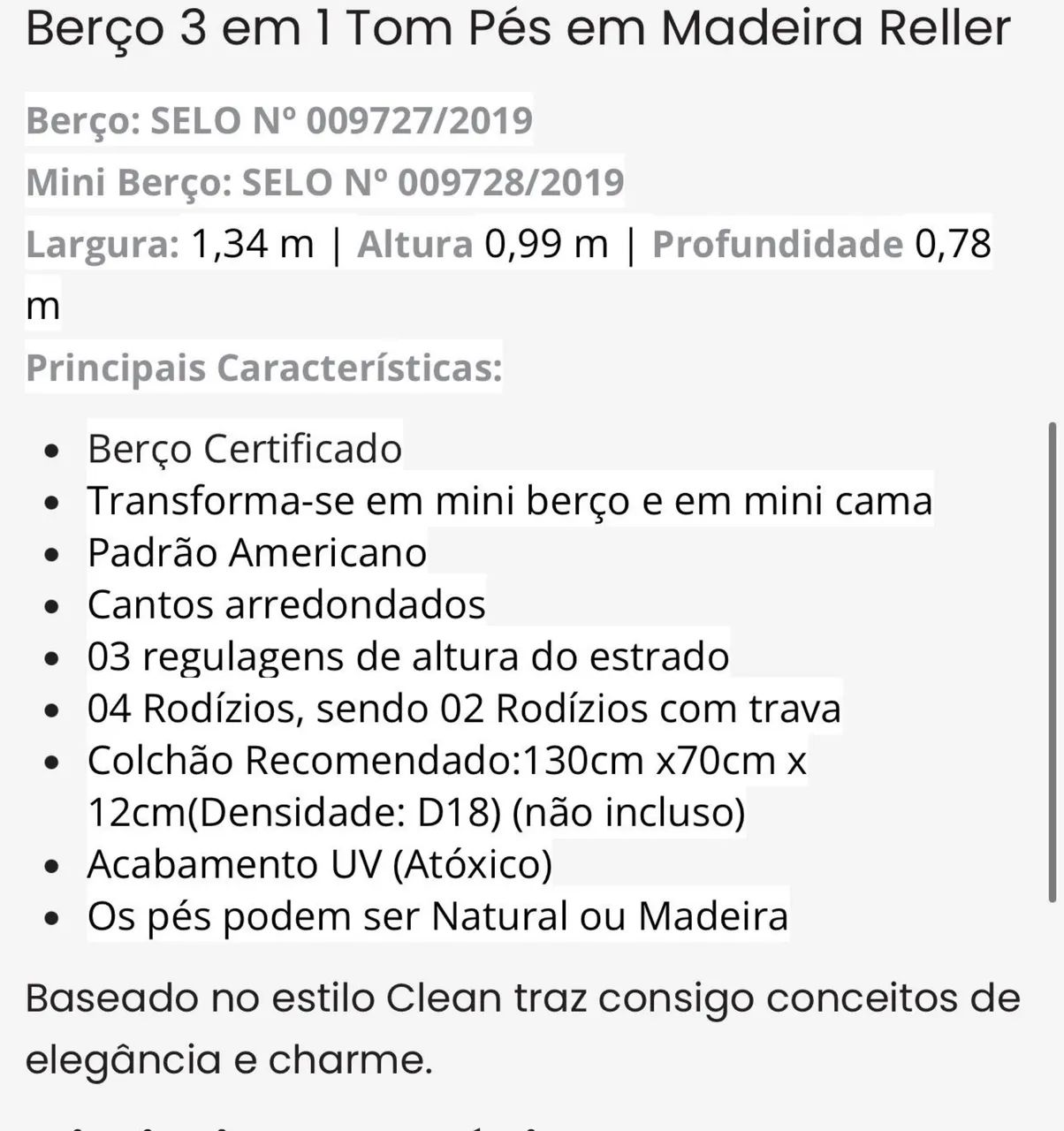 Mini berço berço e cama conjunto  - Foto 2