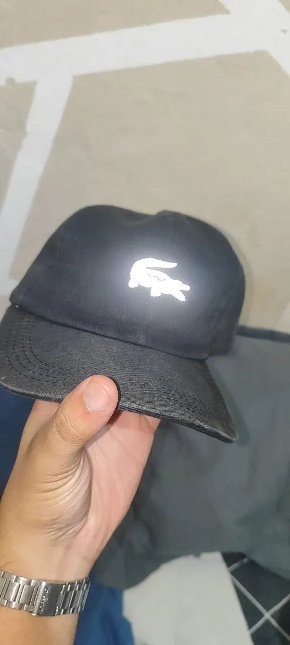 Boné Lacoste Refletivo Preto