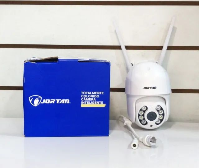 Câmera Ip Giratória Wi-fi 1080p Externa Ip66 Jortan Jt-8176 Branco