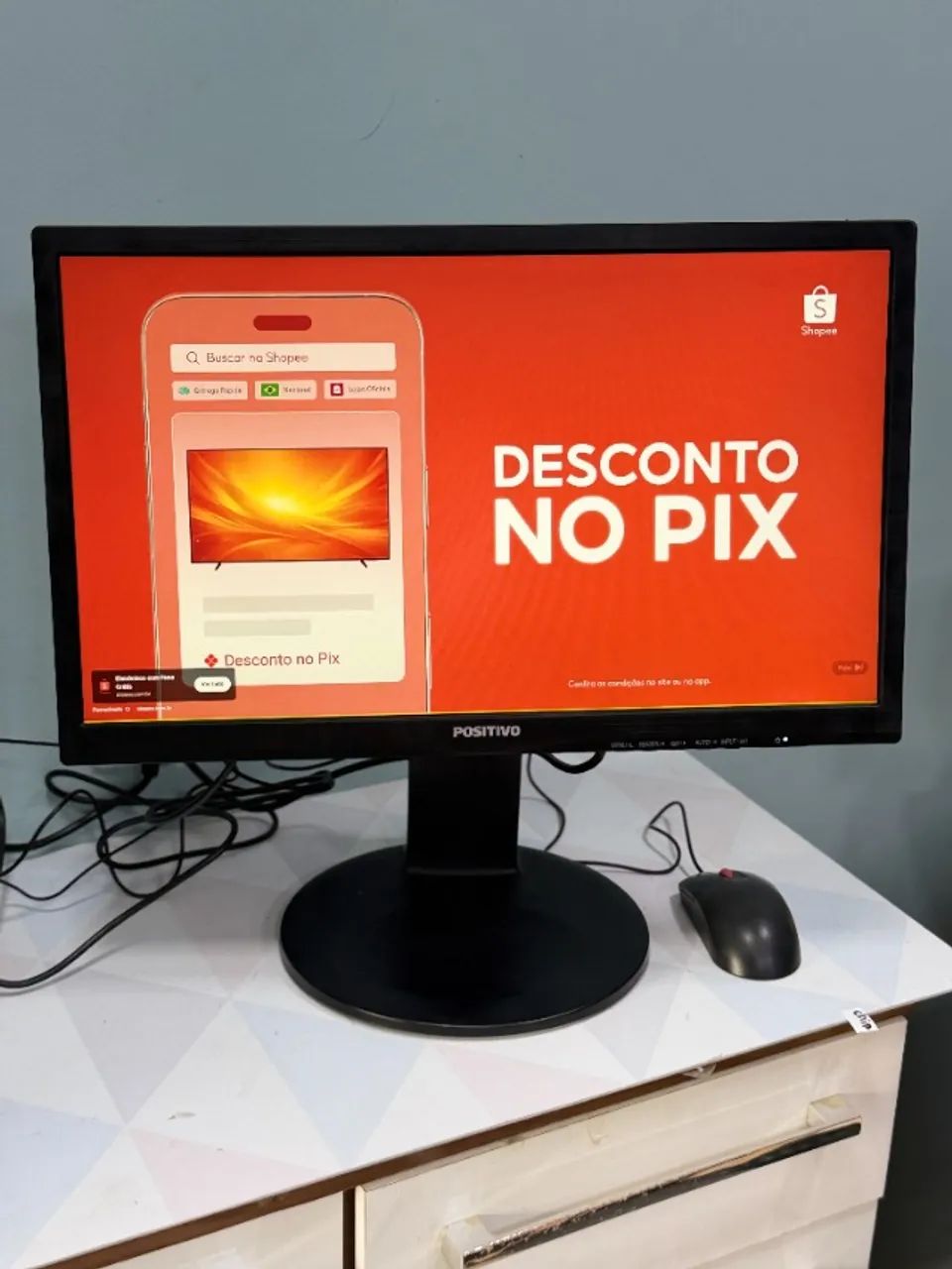Monitor Positivo 22 Polegadas HDMI com Ajuste de Altura e Rotação - Sem Defeitos  - Foto 2