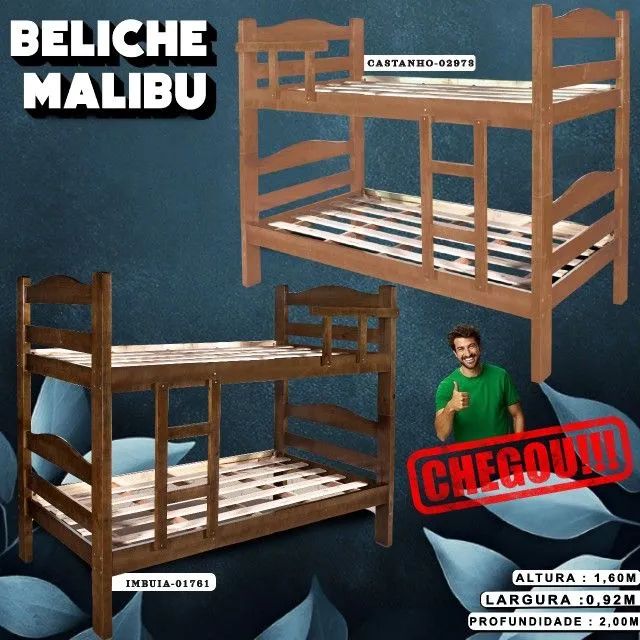 Beliche madeira maciça Malibu com 2 colchões , à pronta entrega  - Foto 4