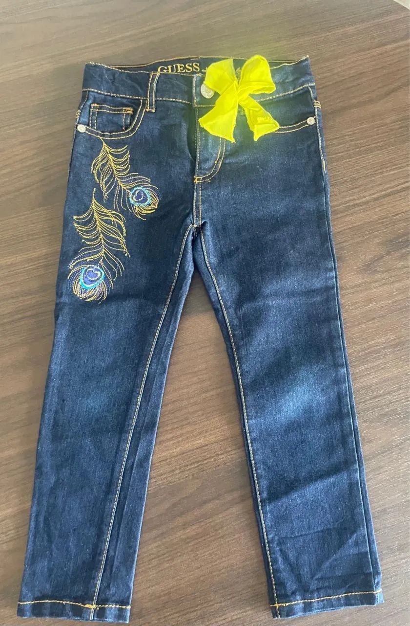 Calça feminina, original Guess, feminina, infantil 
