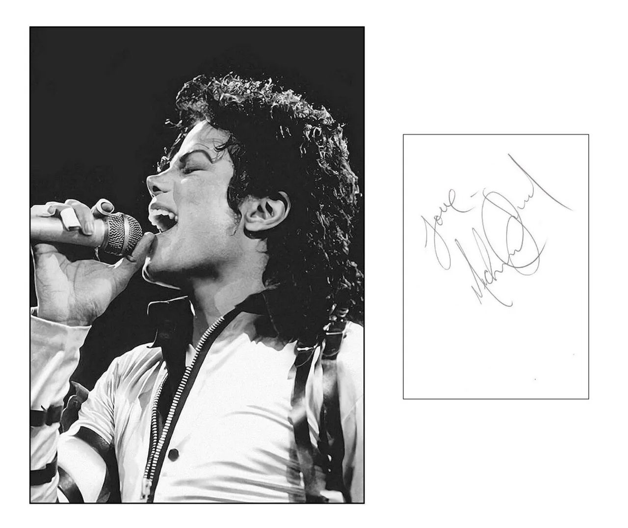 Autógrafo GENUÍNO MICHAEL JACKSON (acompanha foto) 