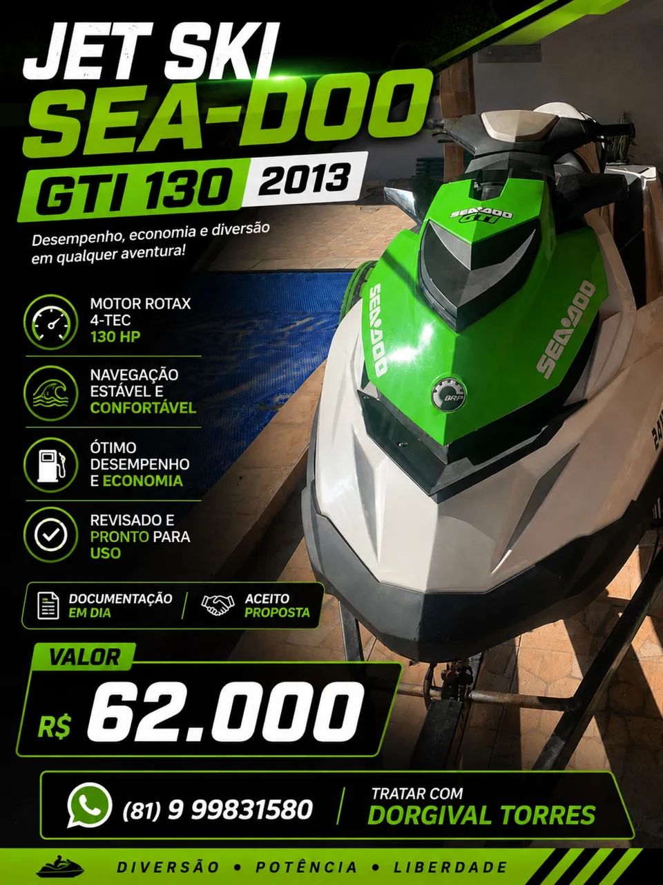 JETSKI SEADOO GTI 130