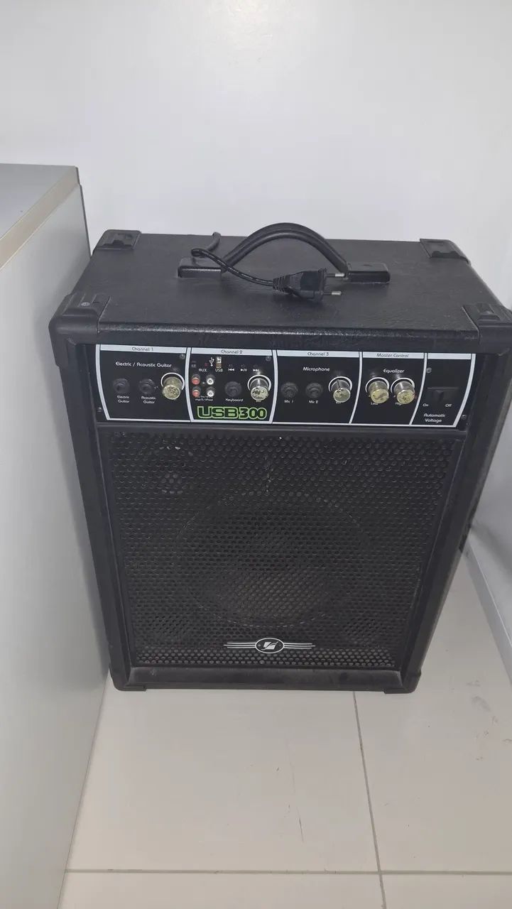 Caixa De som Amplificada Multiuso Frahm USB 300, 60W RMS